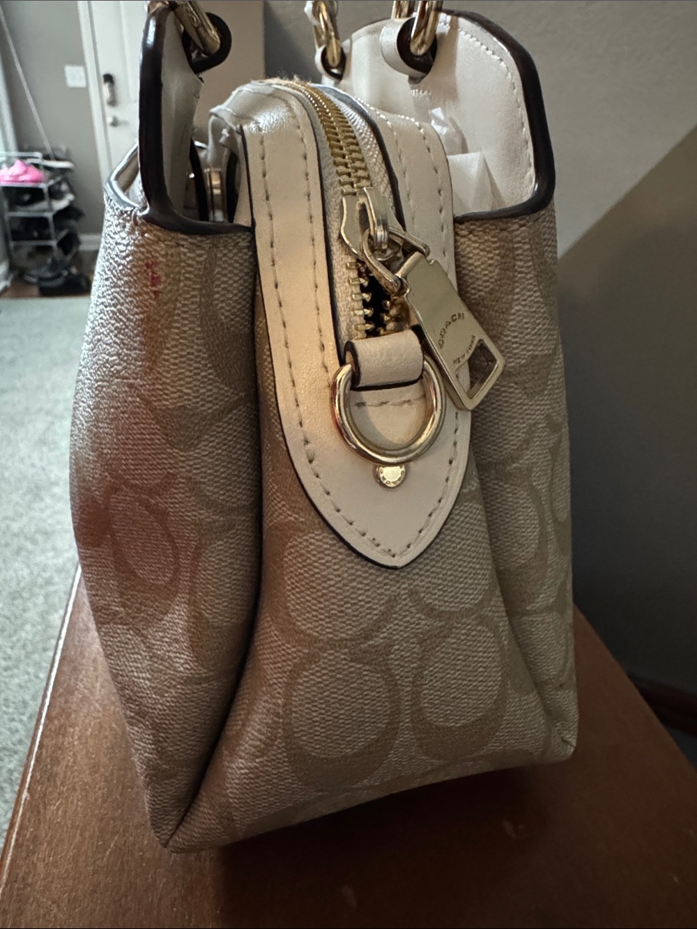 ❤️Coach Mini Lillie Carryall In Signature Canvas ❤️ - Picture 11 of 17